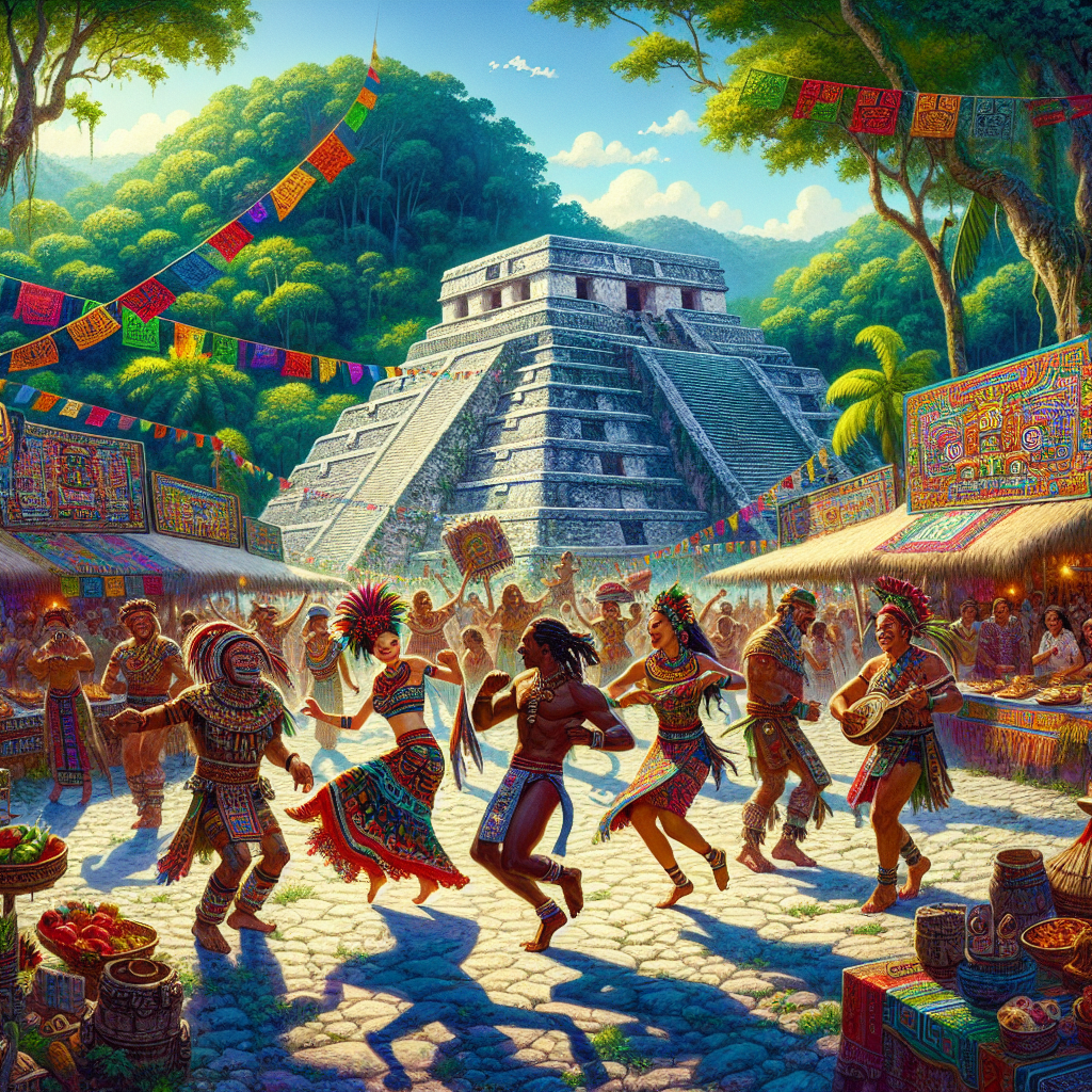 Palenque Festival - Chiapas Paint By Color