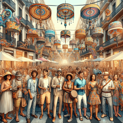 Festa Major De Gracia - Barcelona Number Painting