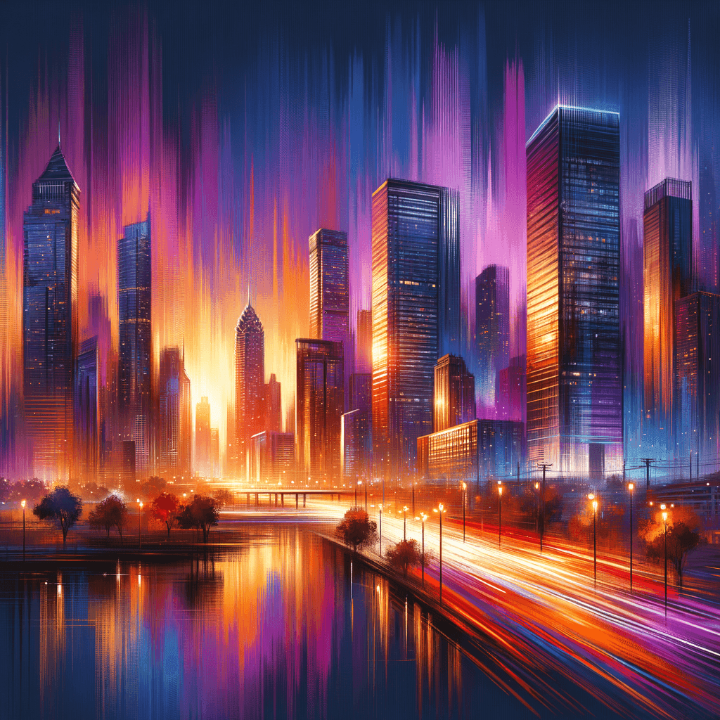 Dynamic Urban Skyline Paint By Numbers