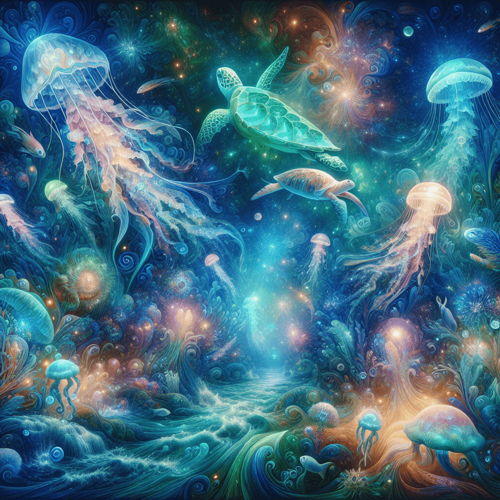 Glow-in-the-Dark Ocean Fantasy Number Painting