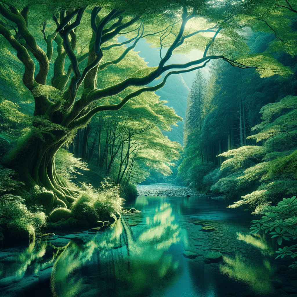 Gentle Mountain Stream Numbered Painting Kits