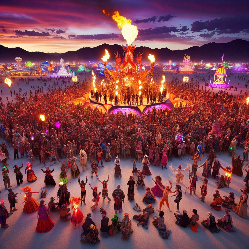 The Burning Man Festival DIY Paint By Numbers