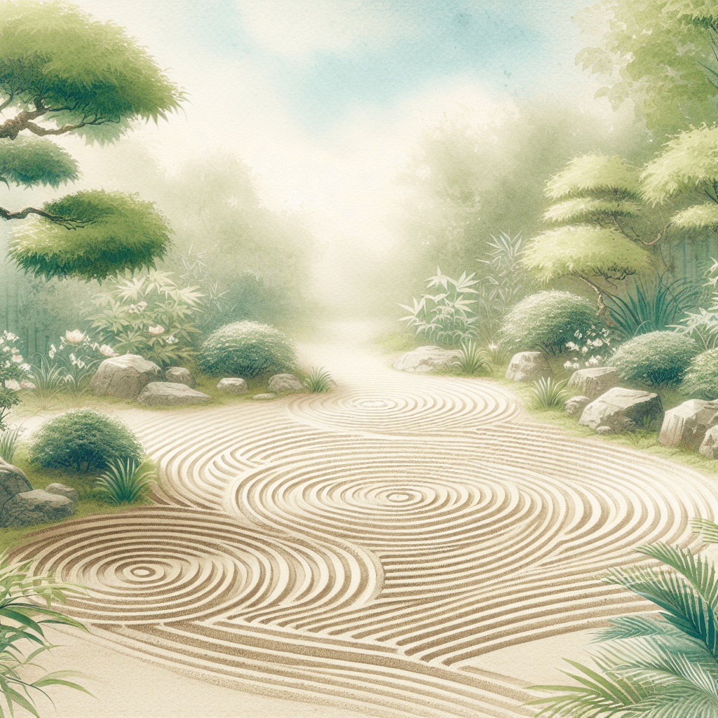 Meditative Zen Landscape Number Painting