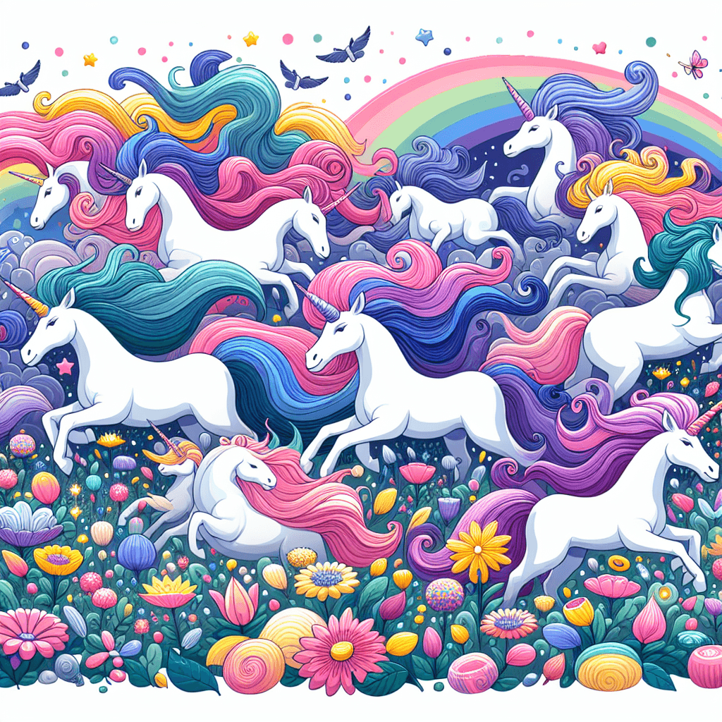 Dreamy Unicorn Valley Number Painting