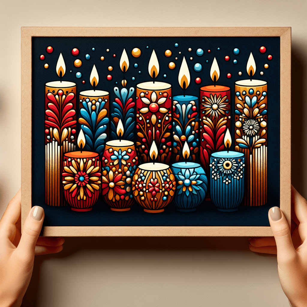 Festival Of Lights Candles Numbered Painting Kits