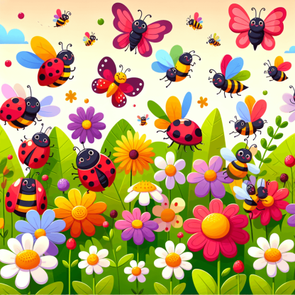 Whimsical Bug Friends DIY Paint By Numbers