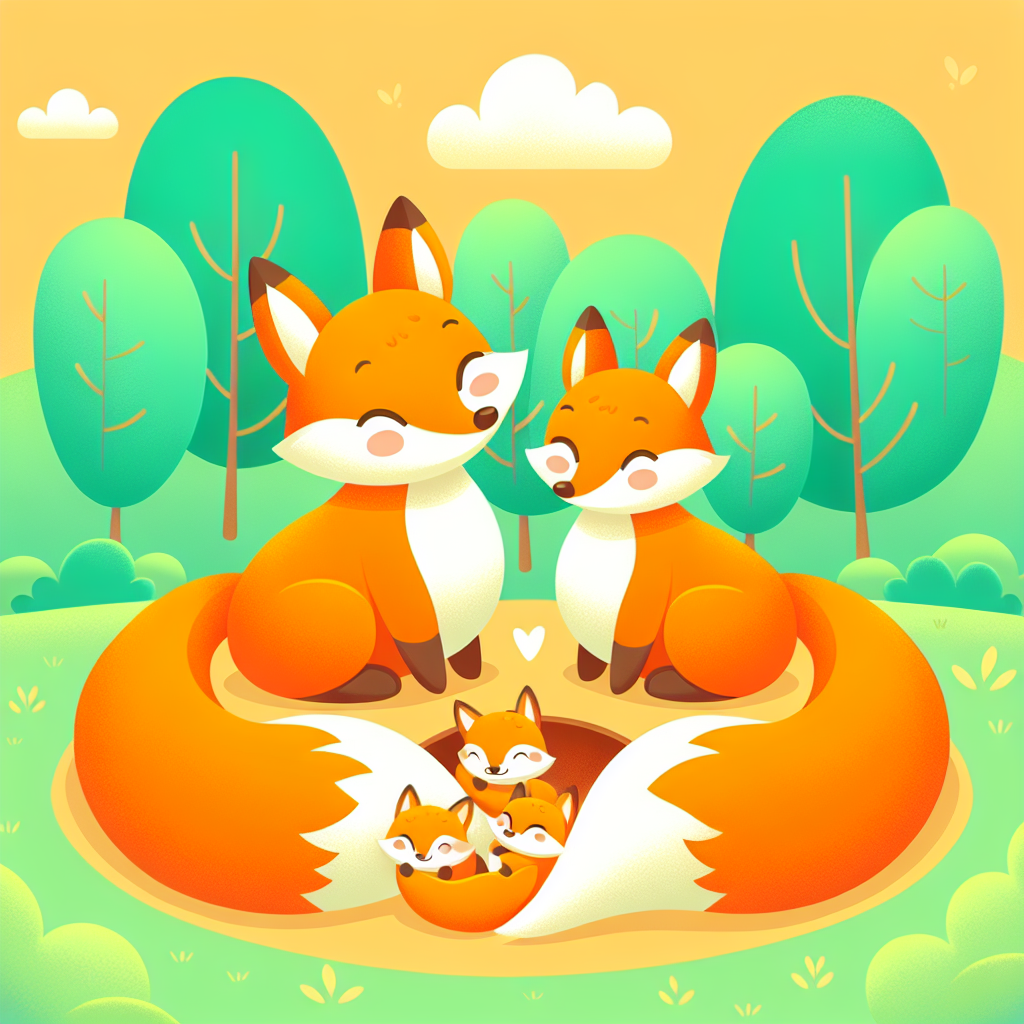 Wonderful Fox Family Painting Number Kit