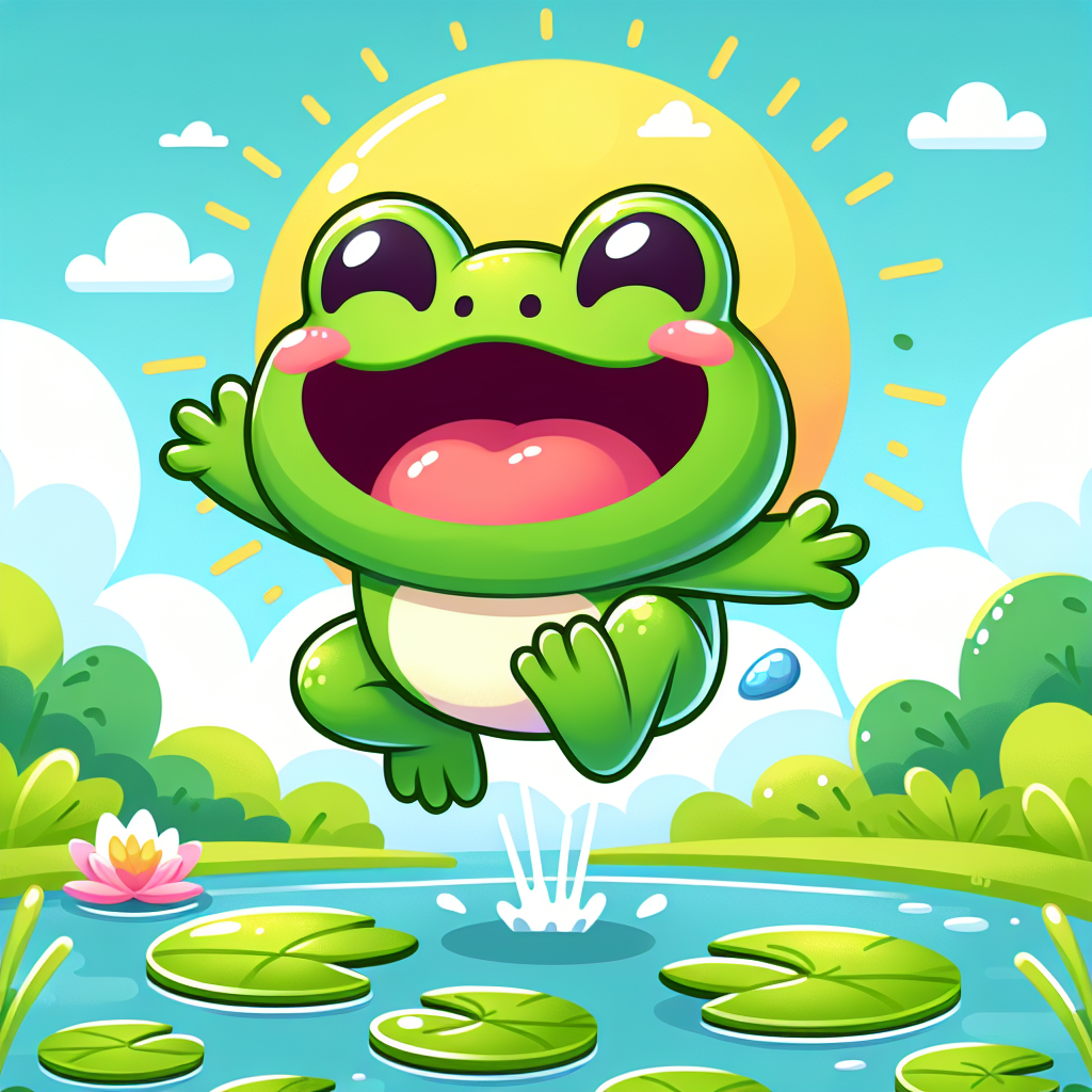 Funny Frog Jumping Paint By Numbers Kits