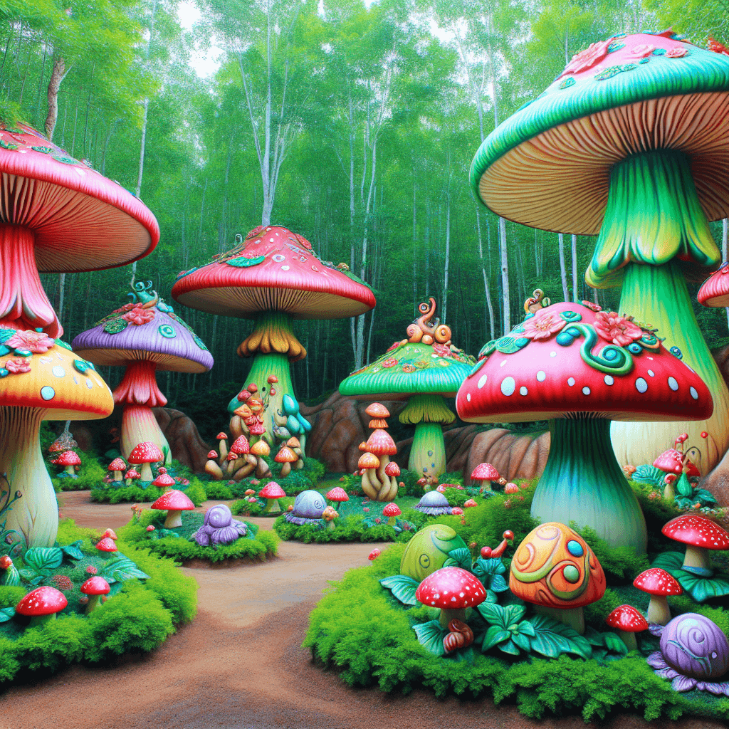 Fairytale Mushroom Enclave Paint By Numbers Art