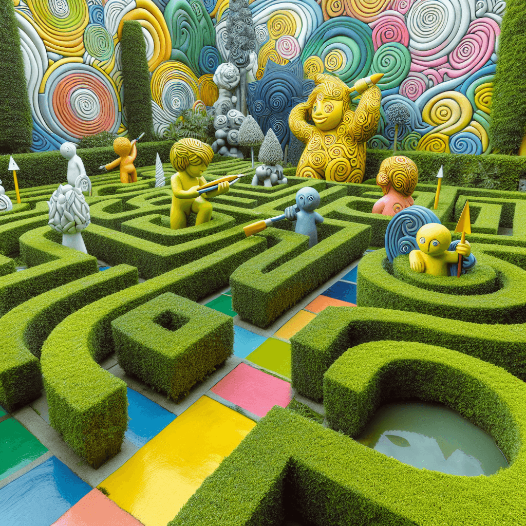 Intriguing Labyrinth Garden Painting By Numbers Kit