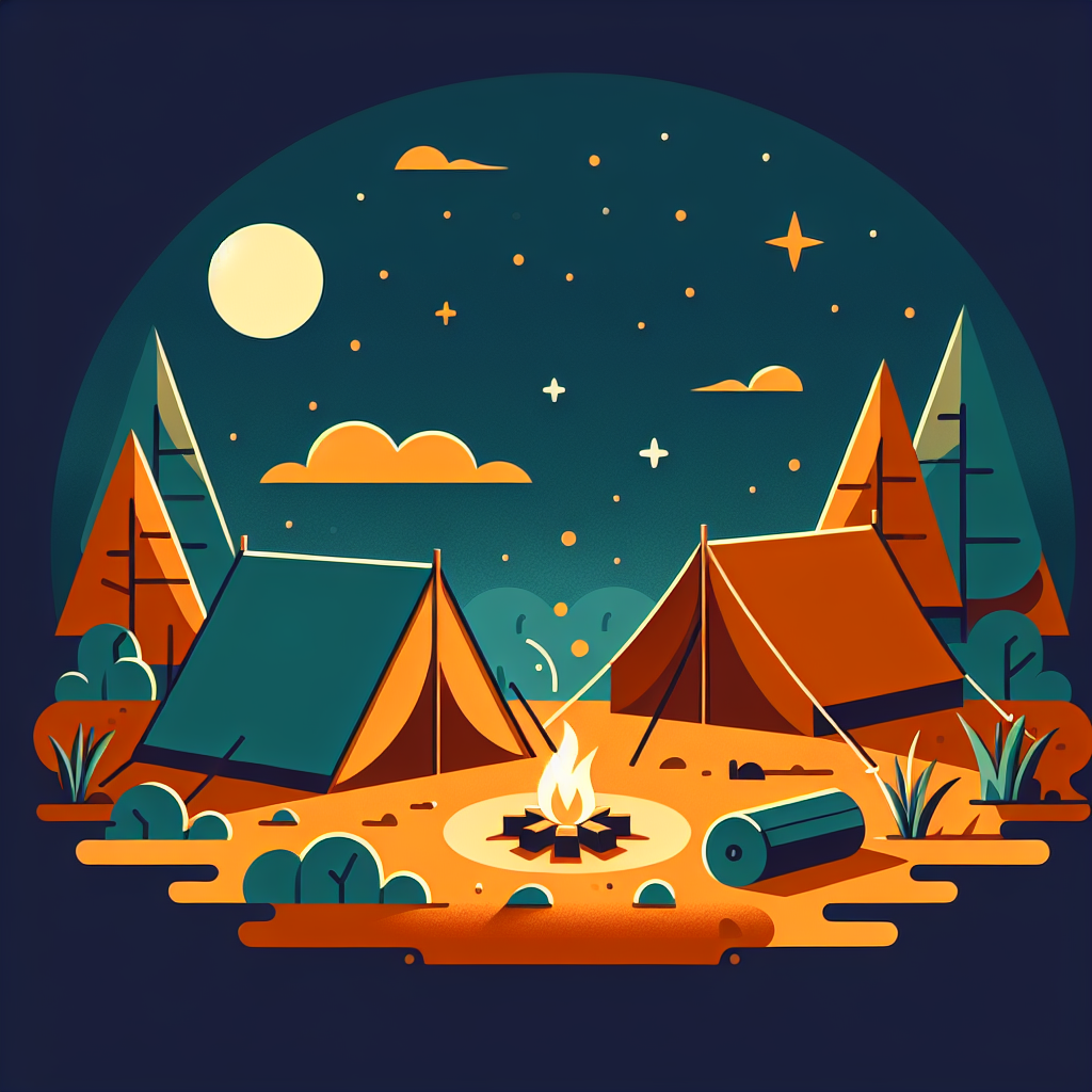 Starry Night Camping Paint By Color