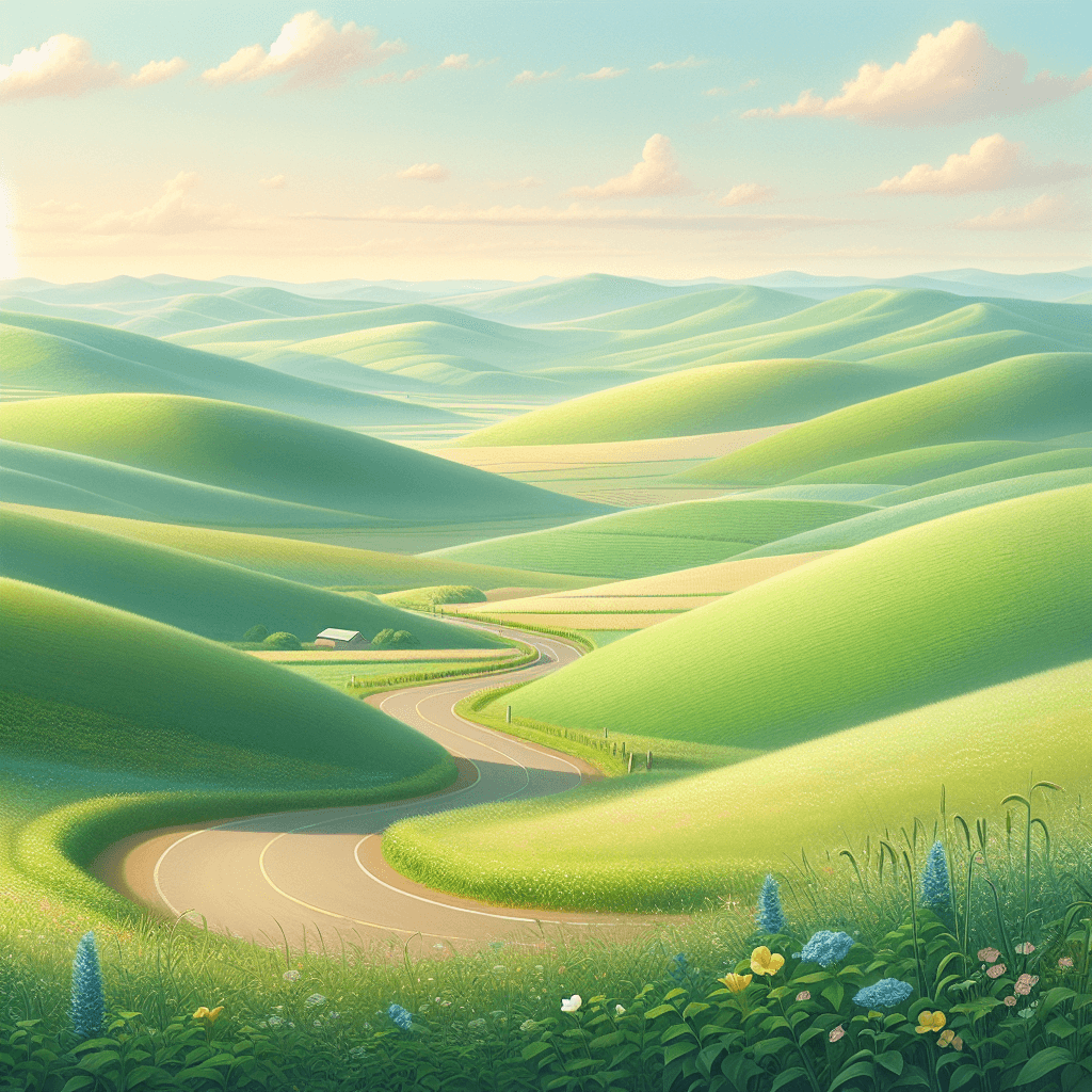 Peaceful Country Road Numbered Painting Kits