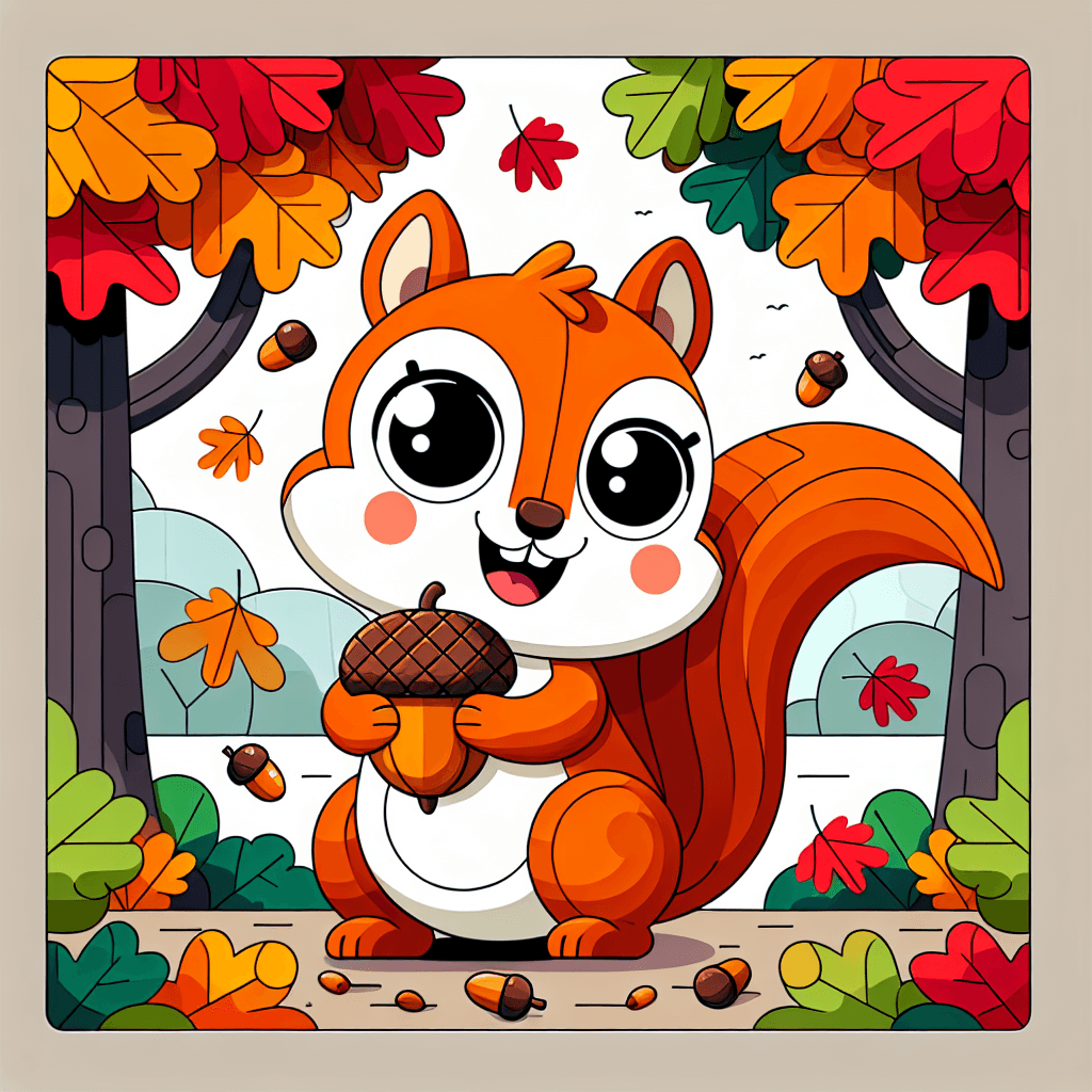 Giggles The Squirrel Numbered Painting Kits