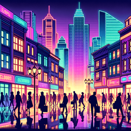 Retro Urban Lights Paint By Numbers Art
