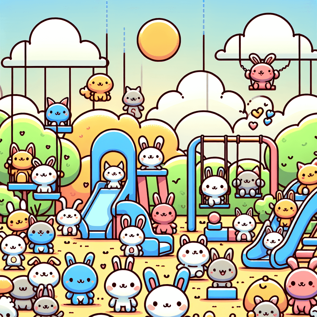 Cuddly Critters Playground DIY Paint By Numbers