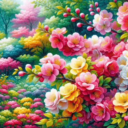Spring Blossoms Awakening DIY Paint By Numbers