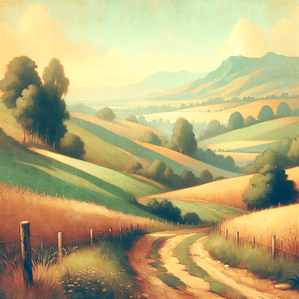 Romantic Countryside Stroll Numbered Painting Kits