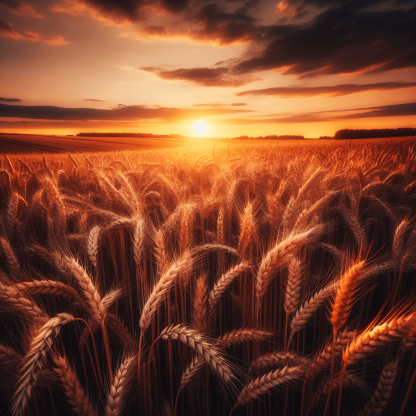 Golden Wheat Sunset Paint By Numbers Art
