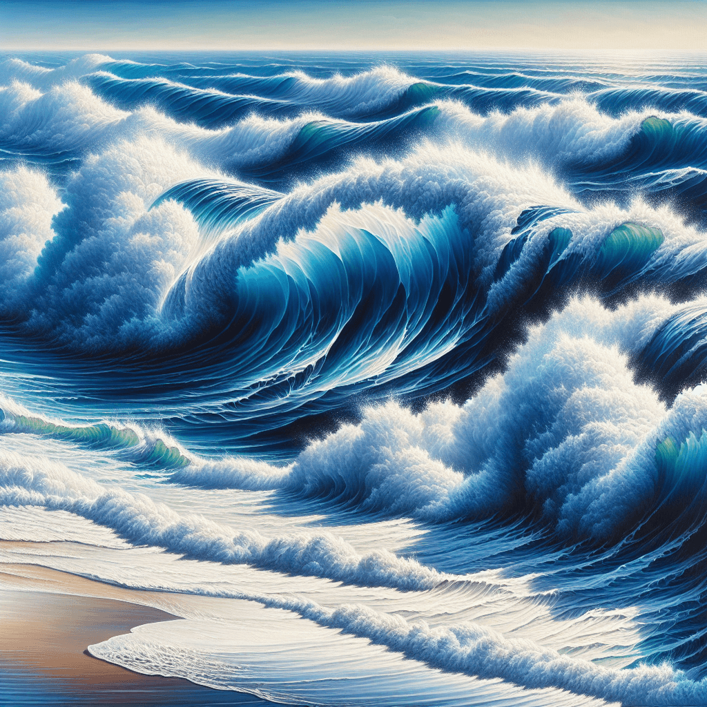 Mesmerizing Ocean Waves Painting Number Kit