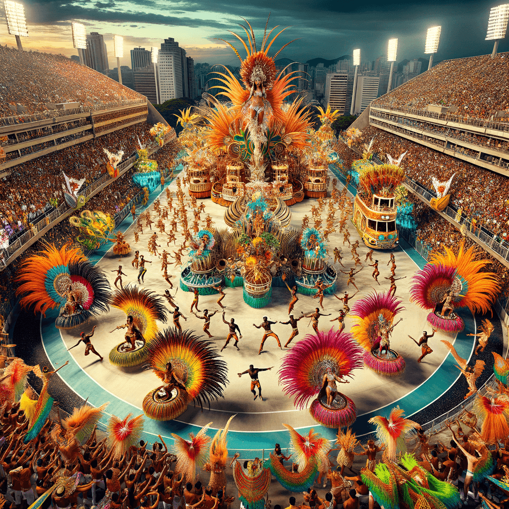 Rio De Janeiro Carnival - Rio De Janeiro, Brazil Painting By Numbers Kit