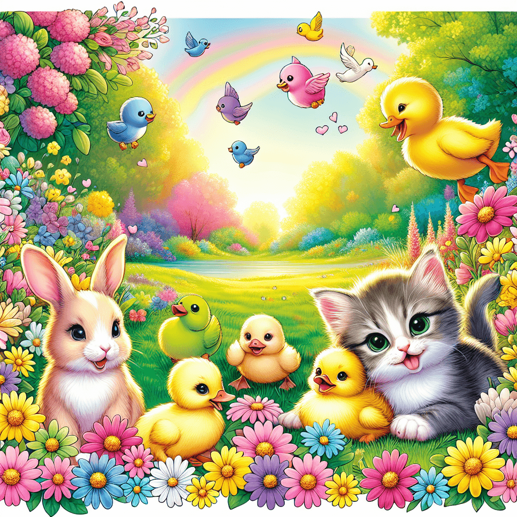 Adorable Baby Animal Parade DIY Paint By Numbers