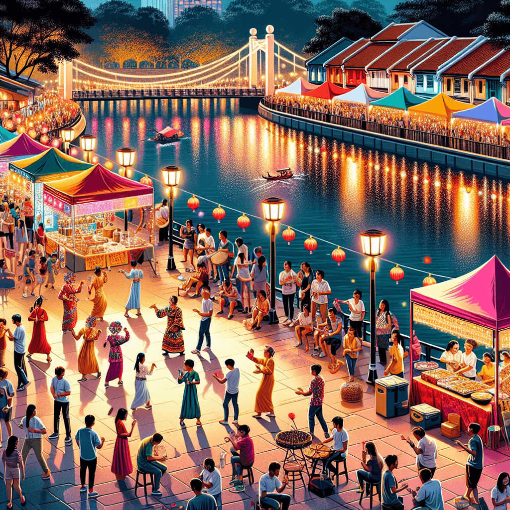 Singapore River Festival Paint By Color