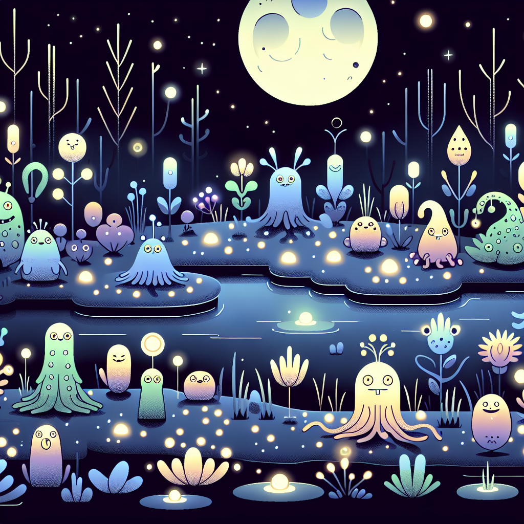 Magical Moonlit Marsh Paint By Numbers Art