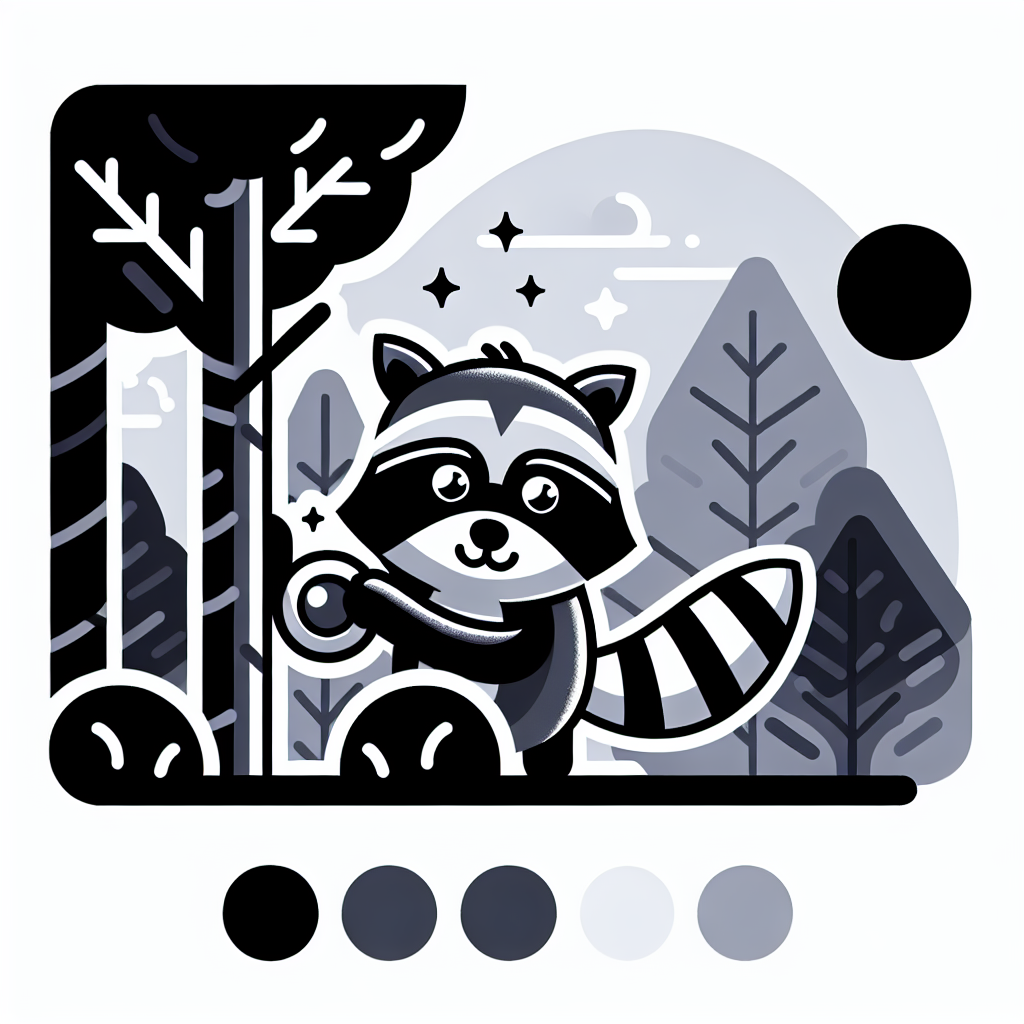 Mischievous Little Raccoon Paint By Color