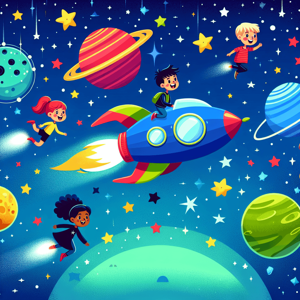 Cosmic Starship Adventure Paint By Numbers Art