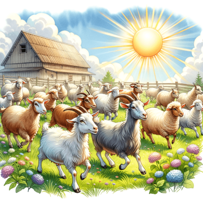Frolicking Farm Animals Painting Number Kit