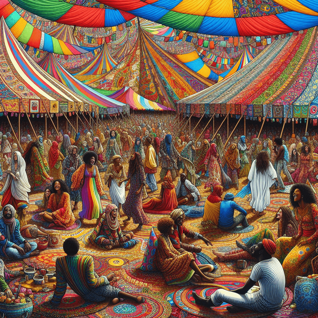 Eclectic Bohemian Festival Painting Number Kit