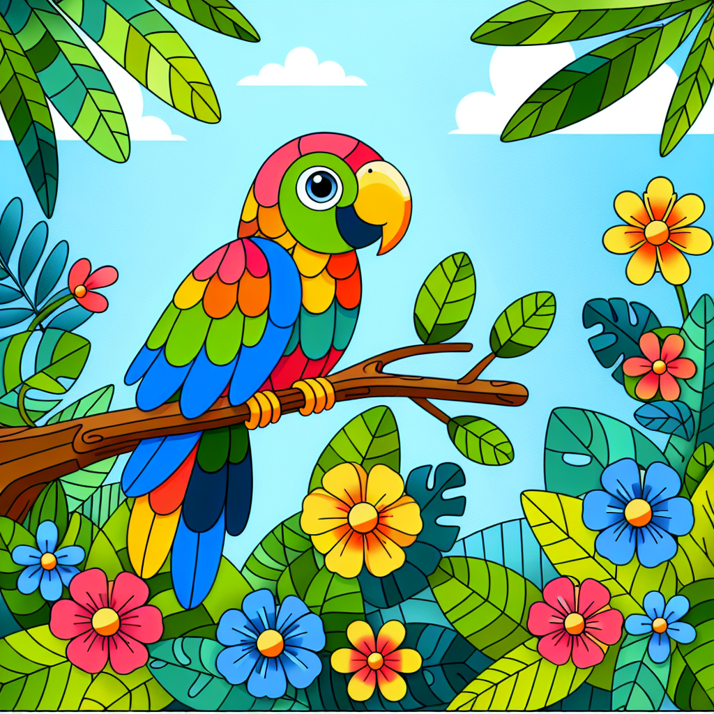 Playful Parrot Fiesta Numbered Painting Kits