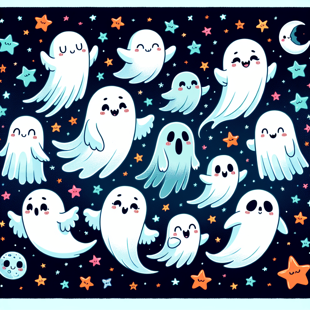 Friendly Ghostly Friends Paint By Numbers Kits