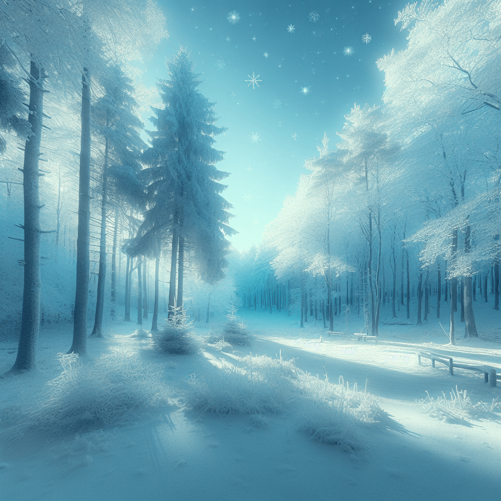 Glistening Winter Forest Paint By Color