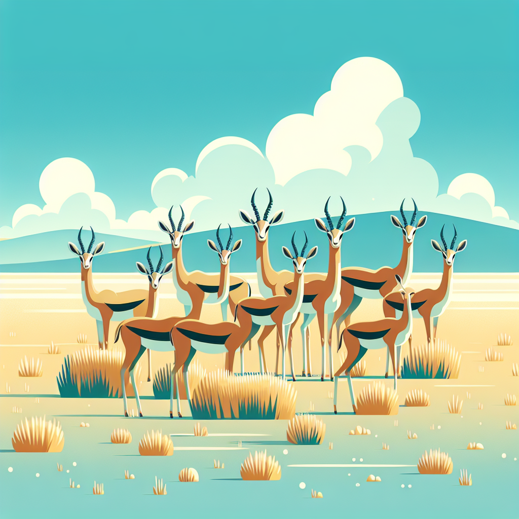 Graceful Gazelle Gathering Paint By Numbers