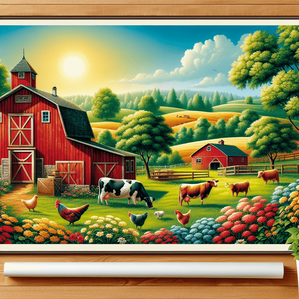 Colorful Farm Life Paint By Numbers