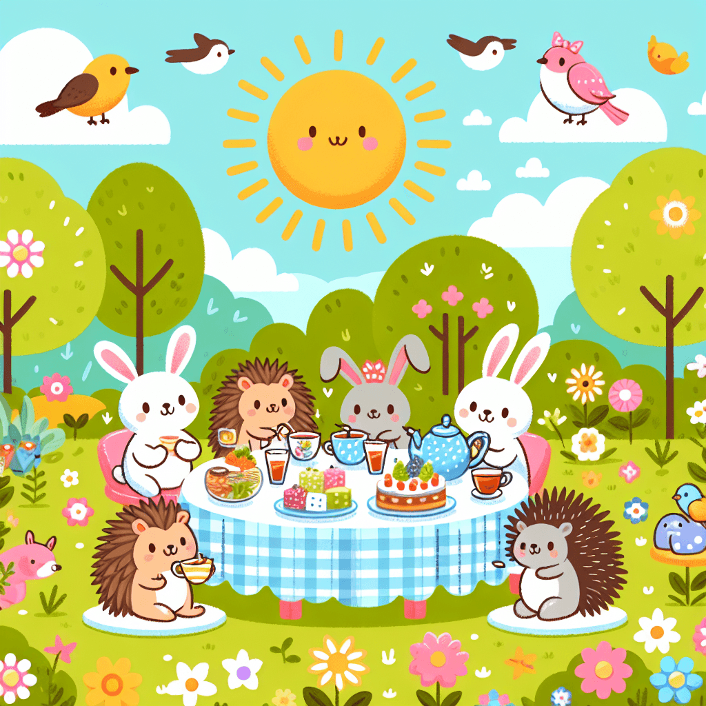 Animal Friends Tea Party Paint By Numbers