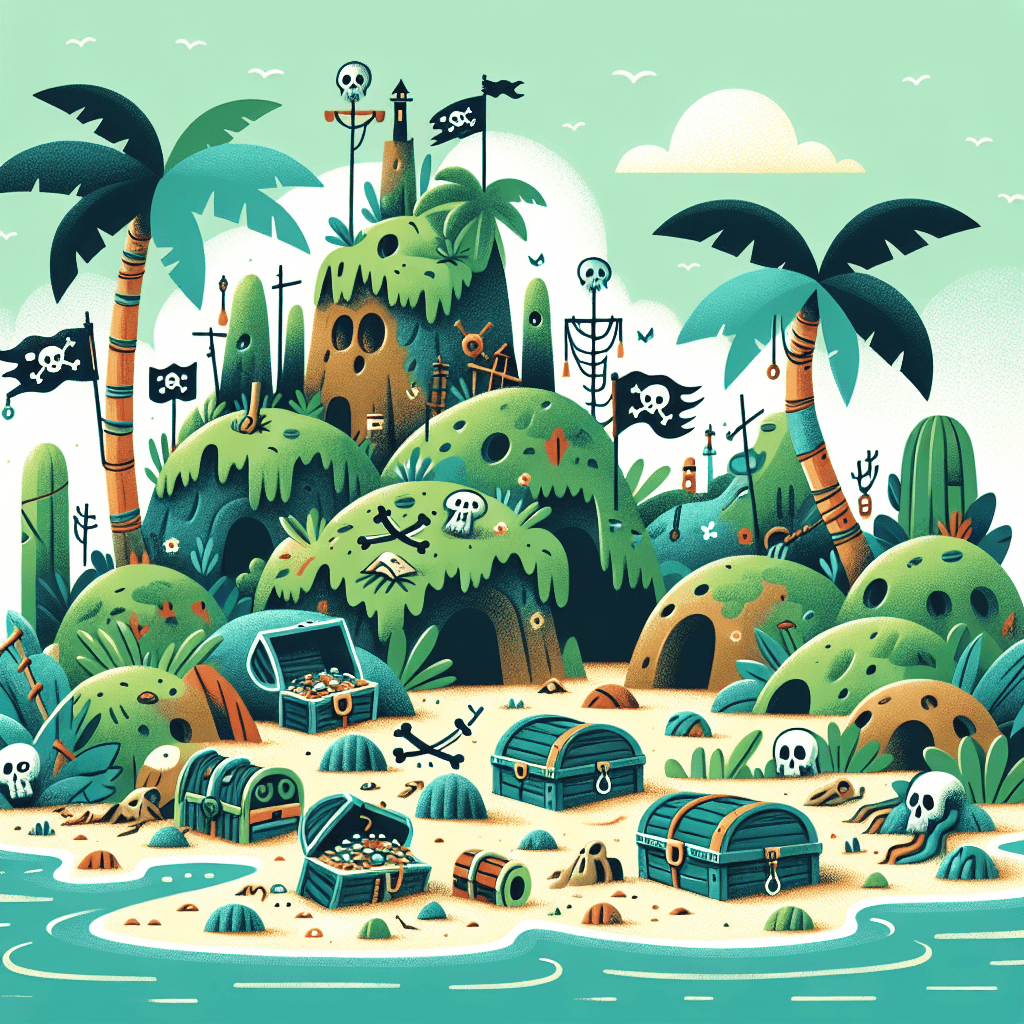 Fantasy Pirate Island Number Painting