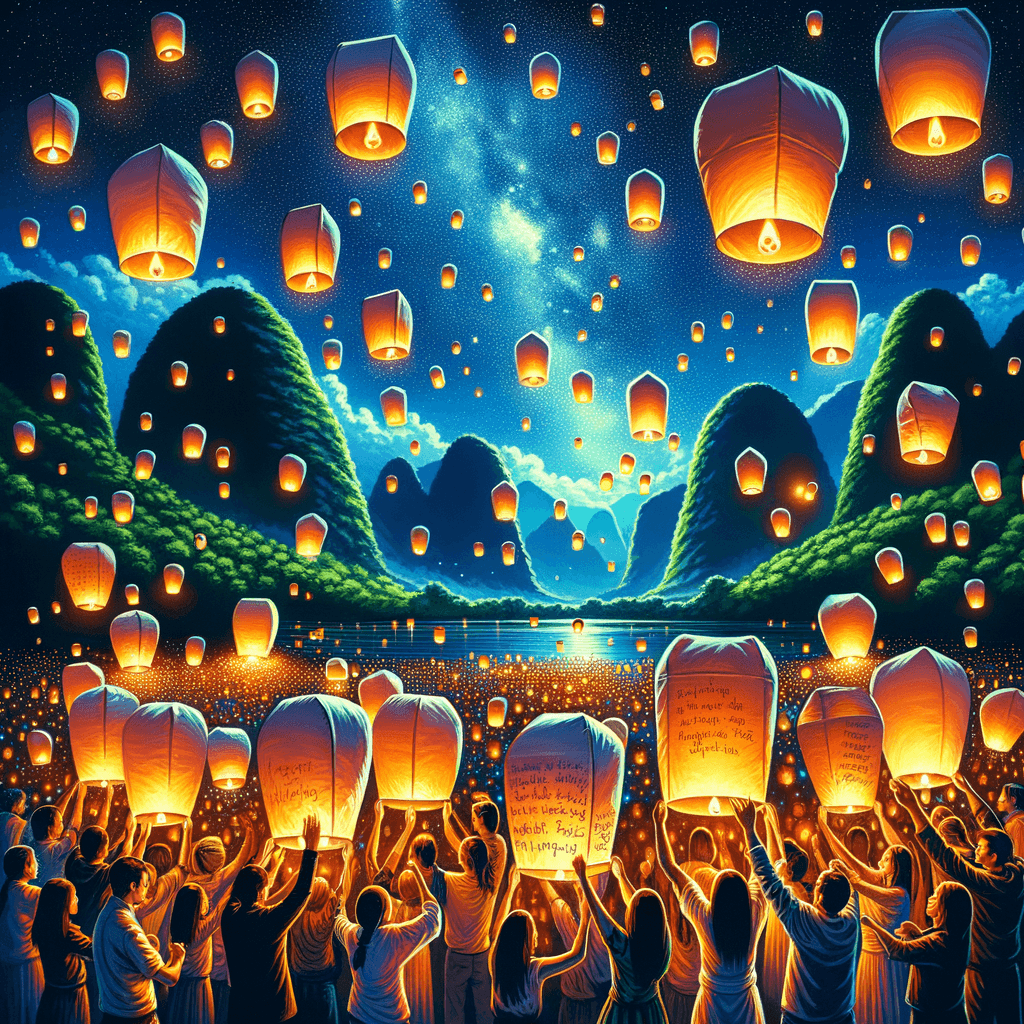 Pingxi Sky Lantern Festival Paint By Numbers