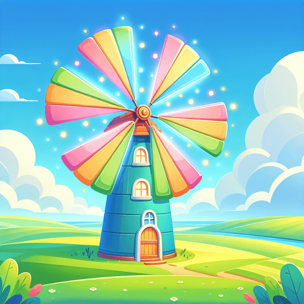 Colorful Windmill Painting By Numbers Kit