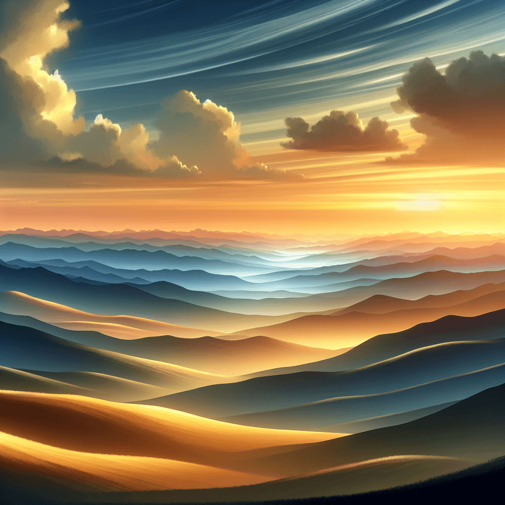 Ethereal Sunrise Landscape Painting Number Kit