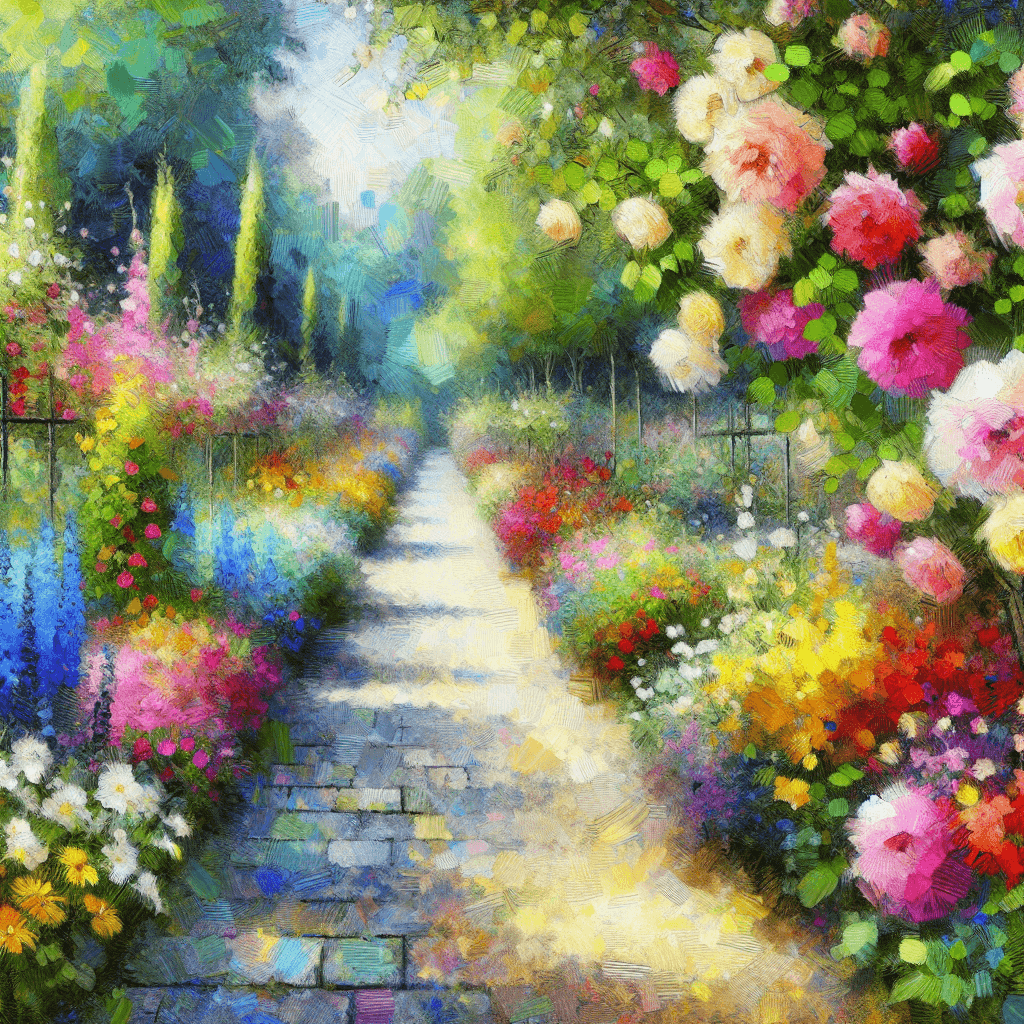 Charming Floral Pathway Paint By Number