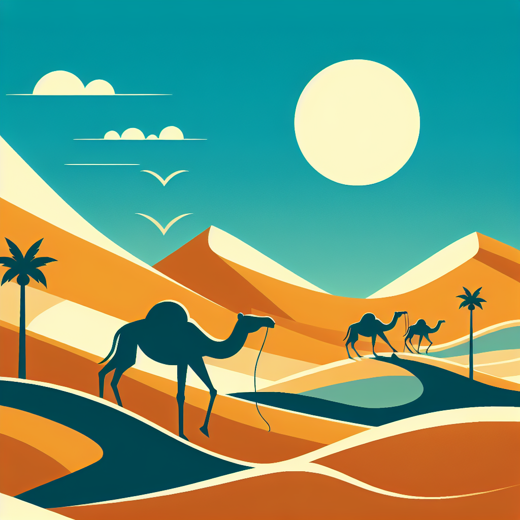 Journey Through The Desert Number Painting
