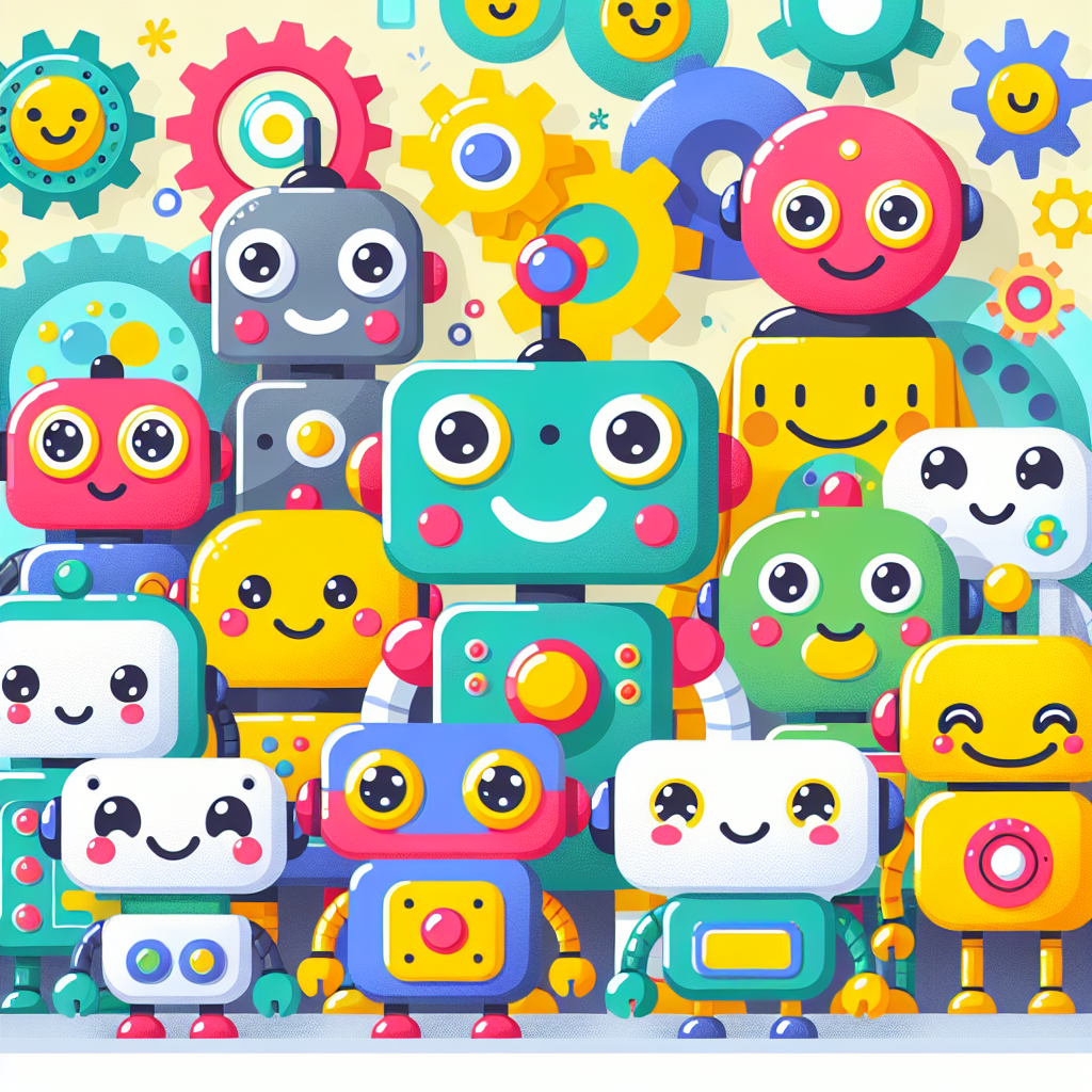 Jolly Robot Friends Paint By Numbers