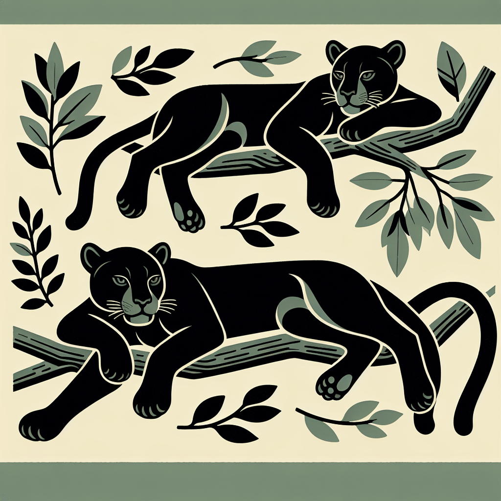 Purring Panthers Paint By Number