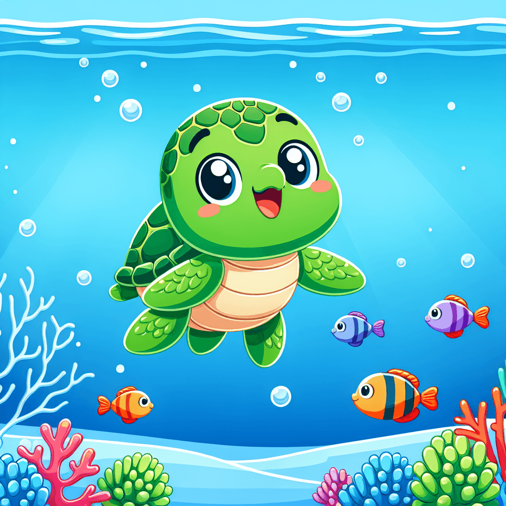 Adorable Baby Turtle Paint By Numbers