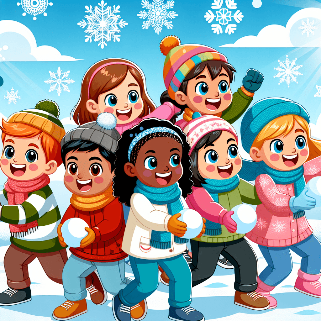 Silly Snowball Fight Paint By Numbers Kits