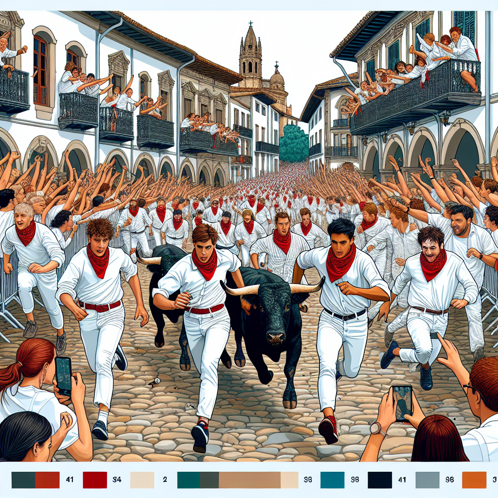 Día De San Fermín - Pamplona, Spain Painting Number Kit