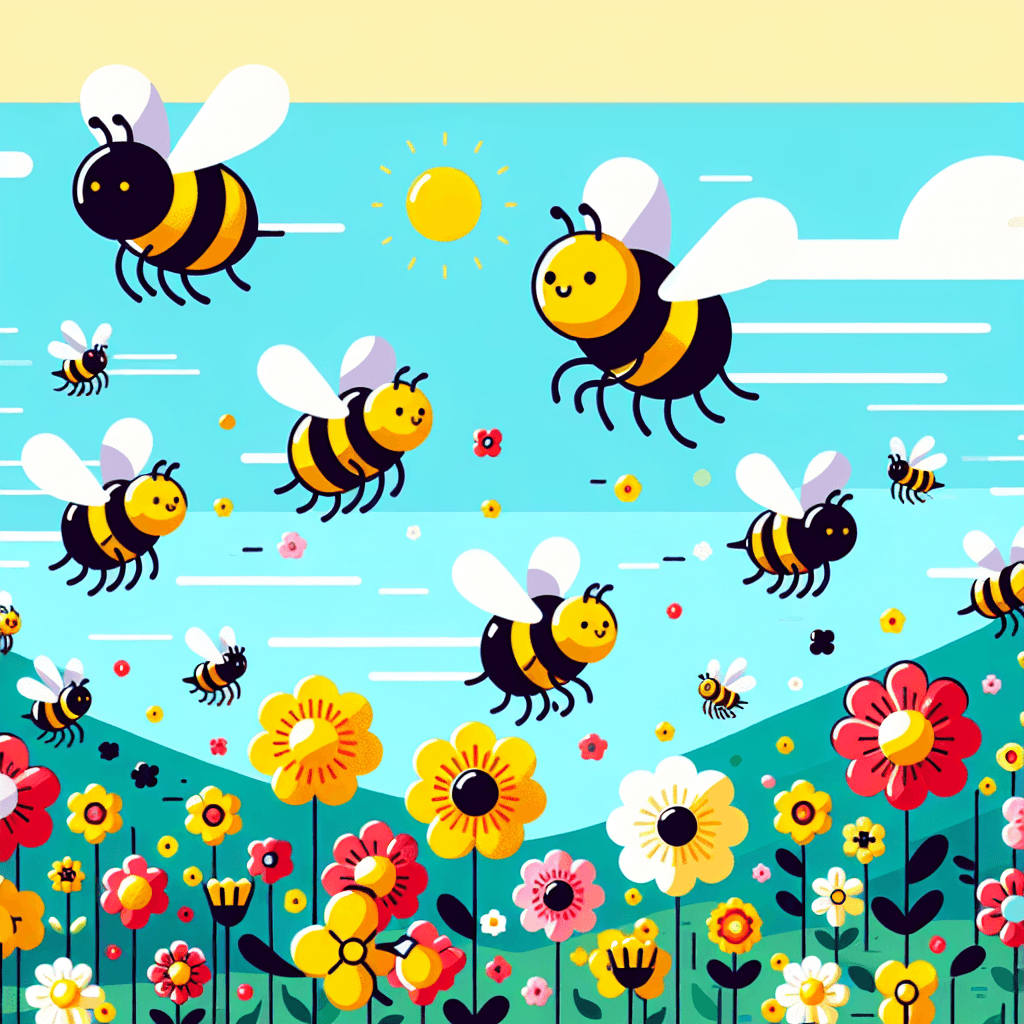 Buzzing Bee Ballet Number Painting