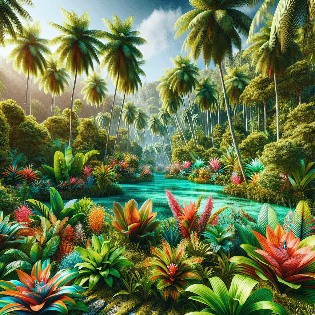 Verdant Tropical Paradise Paint By Numbers Art